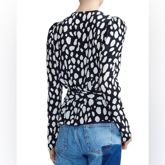 Maje Losimio Wrap Top Size 2= Size Medium - Picture 2 of 14